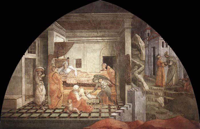 Filippino Lippi St Stephen is Born and Replaced by Another Child Norge oil painting art